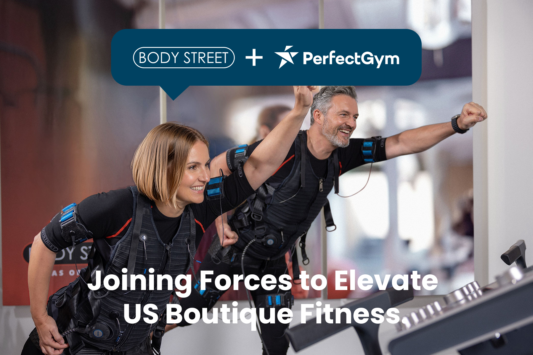 man and a woman during an EMS workout