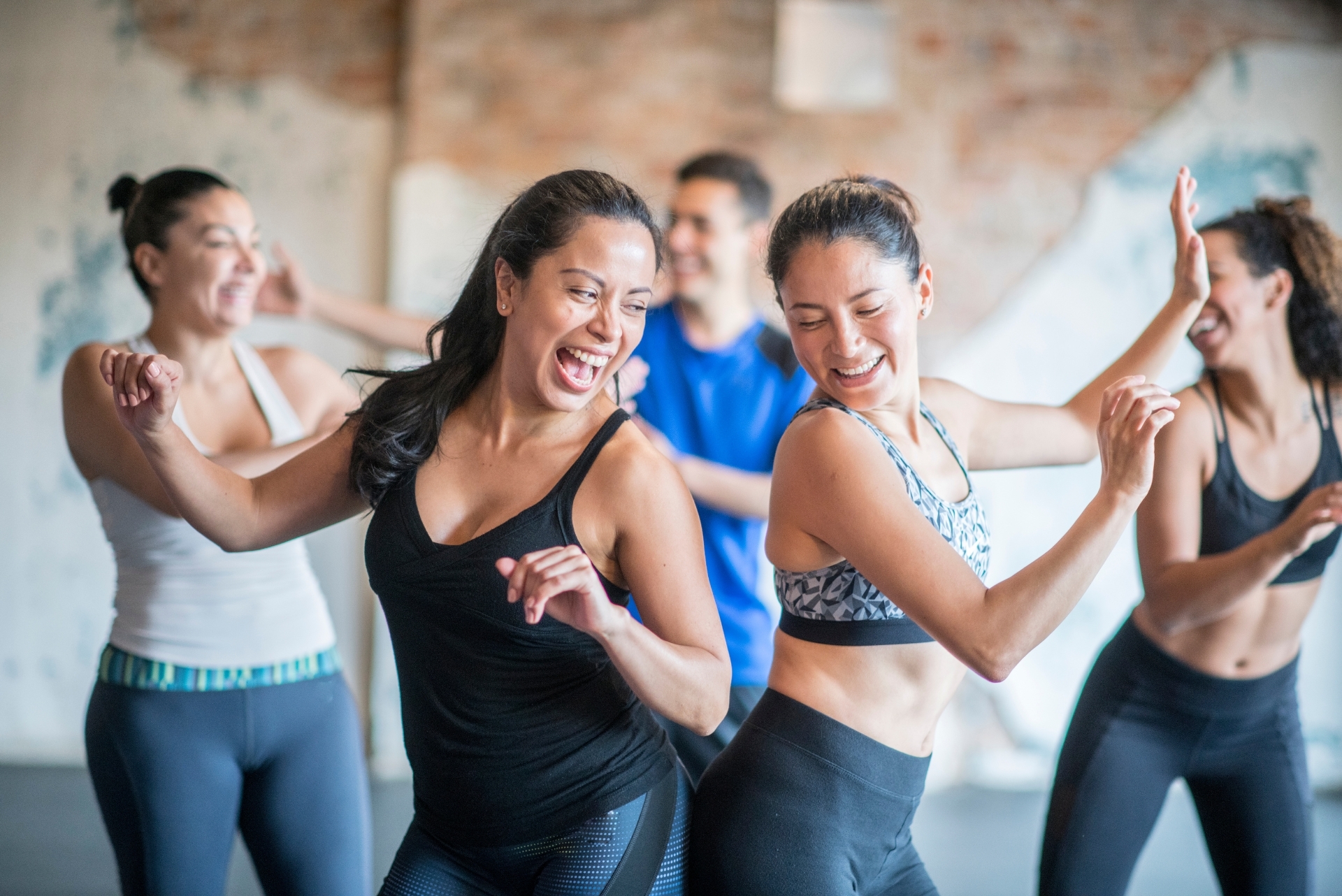 women dancing at the gym