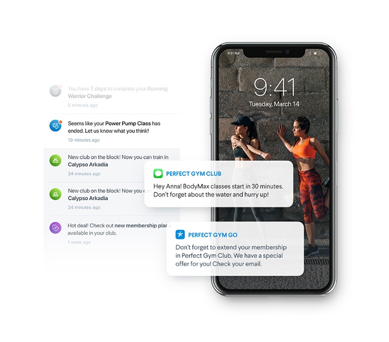 Perfect Gym Mobile App push notifications