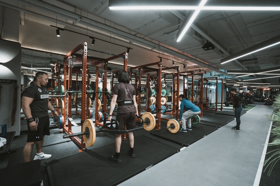 people working out at the gym