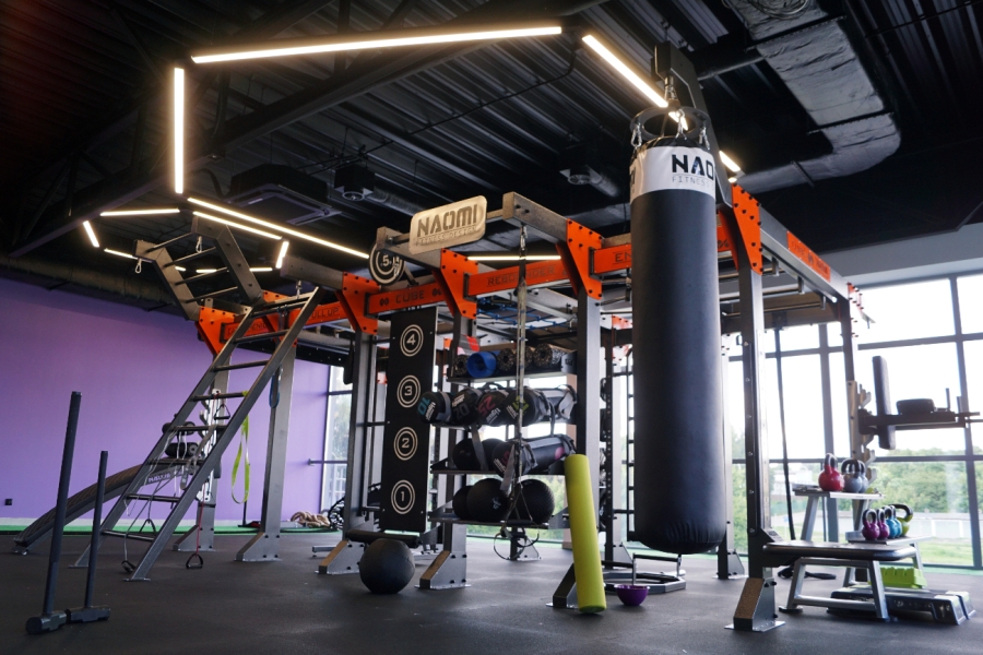 training equipment in the gym