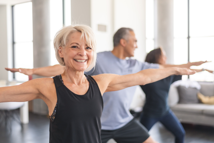 senior woman working out