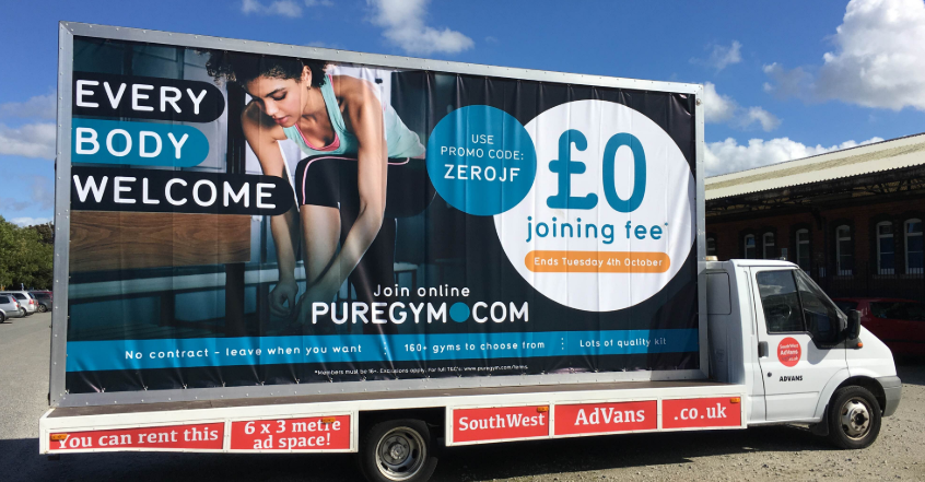 gym billboard promotion example